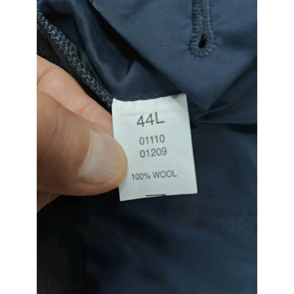 Jos A Bank Mens Sport Coat 44L Blue Gray Wool 2 Button Blazer N702